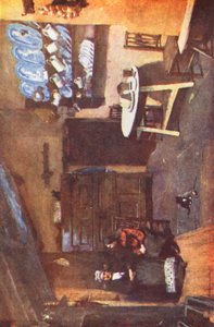Lake District: Et gammelt krokøkken, Coniston (farvelitografi) af Alfred Heaton Cooper