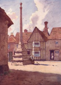 Lavenham Market Cross, Suffolk af Alfred Heaton Cooper