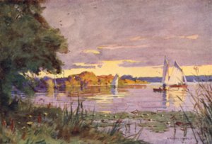 Oulton Broad, Suffolk af Alfred Heaton Cooper