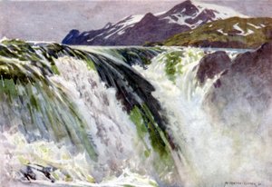 Great Lake, Great Lake Falls, Saltoluokta af Alfred Heaton Cooper