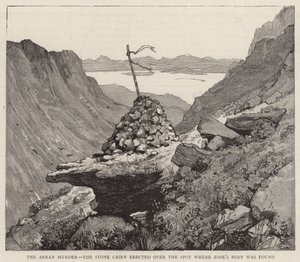 Arran-mordet, stenvarden rejst over det sted, hvor Roses lig blev fundet af Alfred Heaton Cooper