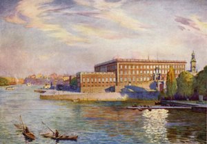 Det Kongelige Slot, Stockholm af Alfred Heaton Cooper