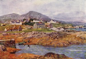Landsbyen Roundstone, Galway amt af Alfred Heaton Cooper