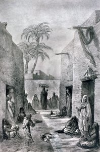 A Street of Almees egyptiske dansende piger, Egypten, 1872