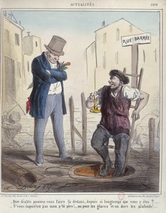 Kloakarbejder i Paris, midten af det nittende århundrede