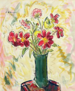 Blomster i en grøn vase af Alfred Henry Maurer