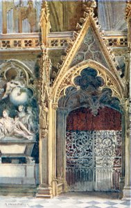 Kroningskirken: Westminster Abbey (farvelitografi)