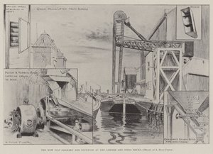 Det nye silokornmagasin og elevator ved London og Indien Docks af Alfred Hugh Fisher