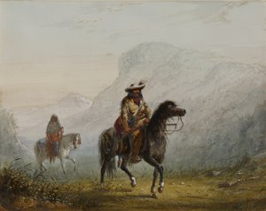 „Bourgeois“ W---r og hans squaw af Alfred Jacob Miller