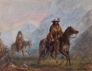 Kaptajn Joseph Rutherford Walker, ca. 1837 (akvarel på papir) af Alfred Jacob Miller