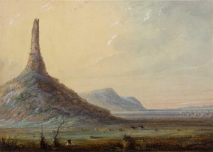 Chimney Rock af Alfred Jacob Miller