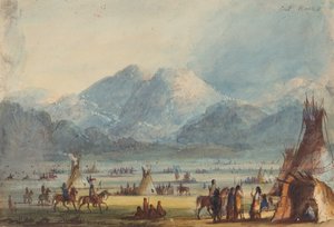 Cut Rocks, ca. 1837 (blyant, akvarel og gouache på papir) af Alfred Jacob Miller