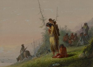 Indianernes lejr af Alfred Jacob Miller