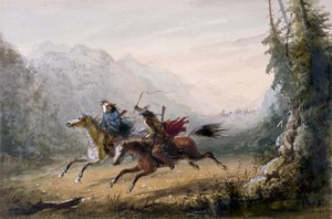 Flugt fra Blackfeet af Alfred Jacob Miller