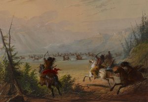 Elgjagt af Alfred Jacob Miller