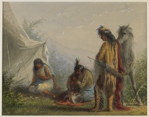 Indiansk kurtise af Alfred Jacob Miller
