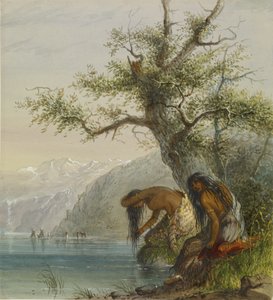 En indianers toilet af Alfred Jacob Miller