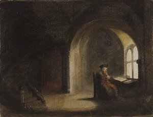 Mand siddende ved et vindue af Alfred Jacob Miller