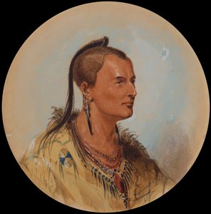 Sioux Brave, ca. 1837 (blyant, akvarel og gouache på papir) af Alfred Jacob Miller