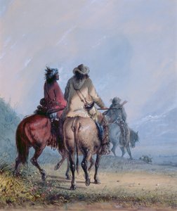 Trappers Starting for the Beaver Hunt, 1837 (wc und gouache på papir)