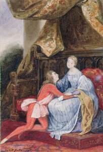Høvisk kærlighed, ca. 1830 (gouache på papir)