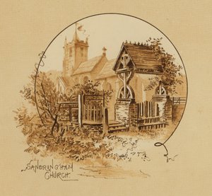 Sandringham Church, Norfolk (chromolitho) af Alfred Johnson