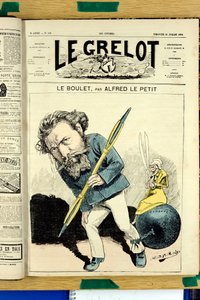 Omslag til "" Le Grelot"", nummer 119, Satirisk i farver af Alfred Le Petit