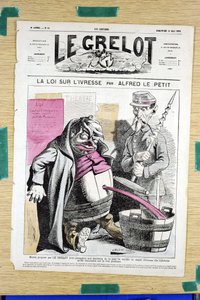Omslag til "" Le Grelot"", nummer 58, Satirisk i farver af Alfred Le Petit