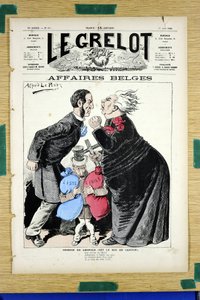 Omslag til ""Le Grelot"", nummer 697, Satirisk i farver af Alfred Le Petit