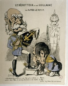 DEN FRANSK-PREUSSISKE KRIG: Karikatur af Wilhelm I af Preussen og Napoleon III af Fran...