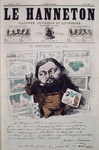Gustave Courbet, forsideillustration fra tidsskriftet "Le Hanneton", 13. juni 1867