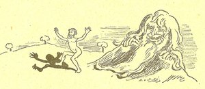 Illustration af Alfred Le Pete (1841-1909) i Gros-Jean og hans kur af Alfred Le Petit