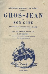 Illustration af Alfred Le Petité (1841-1909) til forsiden af Gros-Jean og hans kur af Alfred Le Petit