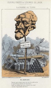La Potato: Tegnefilm om Dorian - ill. fra 20/01/1871 i "Dagens blomster, frugter og grøntsager" af Alfred Le Petit