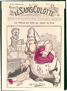 "Le Poule au Pot", karikatur af Henri Charles Ferdinand Marie Dieudonne (1820-83), greve af Chambord, fra "Le Sans-Culotte", 1879