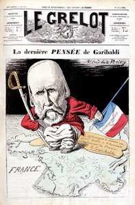 Den sidste tanke om Garibaldi. Karikatur i Le bell