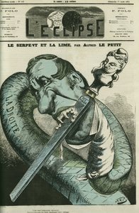 Slangen og filen, højre-slangen filer sine tænder på republikken. Cover i "" L
