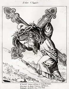 karikatur af Leon Cladel, ca. 1875-80 (gravering) af Alfred Le Petit
