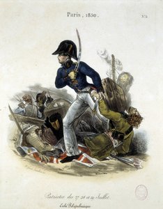 Polytekniker under revolutionen i 1830 af Lemercier.