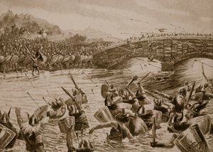 Slaget ved Maldon, 991, illustration fra "Hutchinson