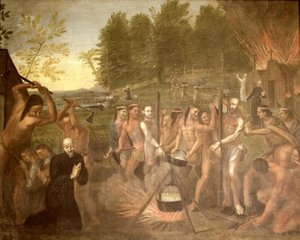 Martyrium for tre jesuiterpræster, 1649 af Alfred Pommier