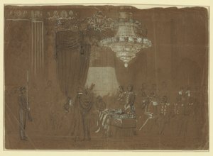 Begravelse over oberst Ellsworth i White House East Room Abstrakt/medium