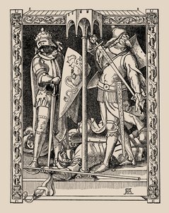 Nibelungen. Hvordan Sir Dietrichs mænd alle blev dræbt, 1840-1841. af Alfred Rethel