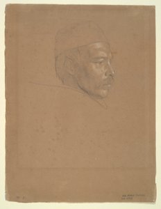 Studie af en mand af Alfred Rethel
