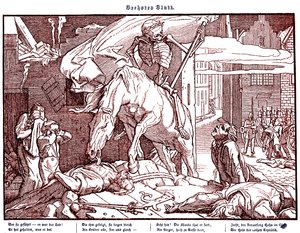 Totentanz 1848: Døden som republikansk helt af Alfred Rethel