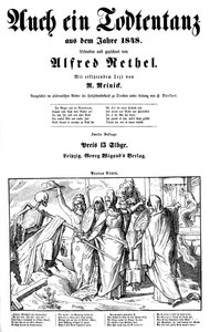 Totentanz 1848: Døden sendes til Jorden af Alfred Rethel