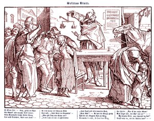 Totentanz 1848: Døden beviser, at alle mennesker er lige af Alfred Rethel