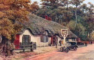 Cat and Fiddle Inn, New Forest af Alfred Robert Quinton