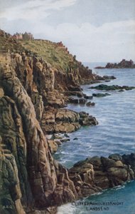 Cliffs and Armored Knight, Lands End af Alfred Robert Quinton