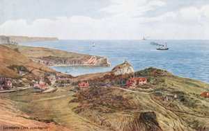 Lulworth Cove, fra oven (farve litho) af Alfred Robert Quinton